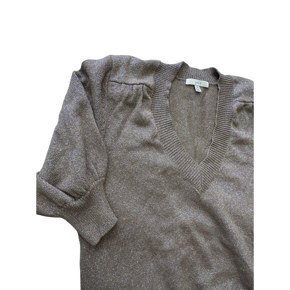 Copied - Joie Womens M iridescent sparkly sweater stretch feminine Light Spring - Picture 4 of 16